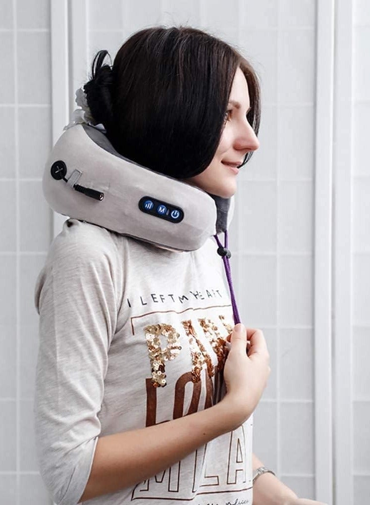 U-shaped Massage Pillow Electric Infrared Heating Kneading Neck Shoulder Back Body Massager - Image 1