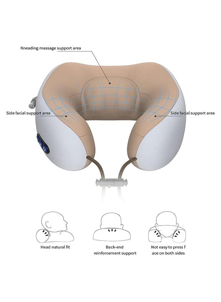 U-shaped Massage Pillow Electric Infrared Heating Kneading Neck Shoulder Back Body Massager - Image 4