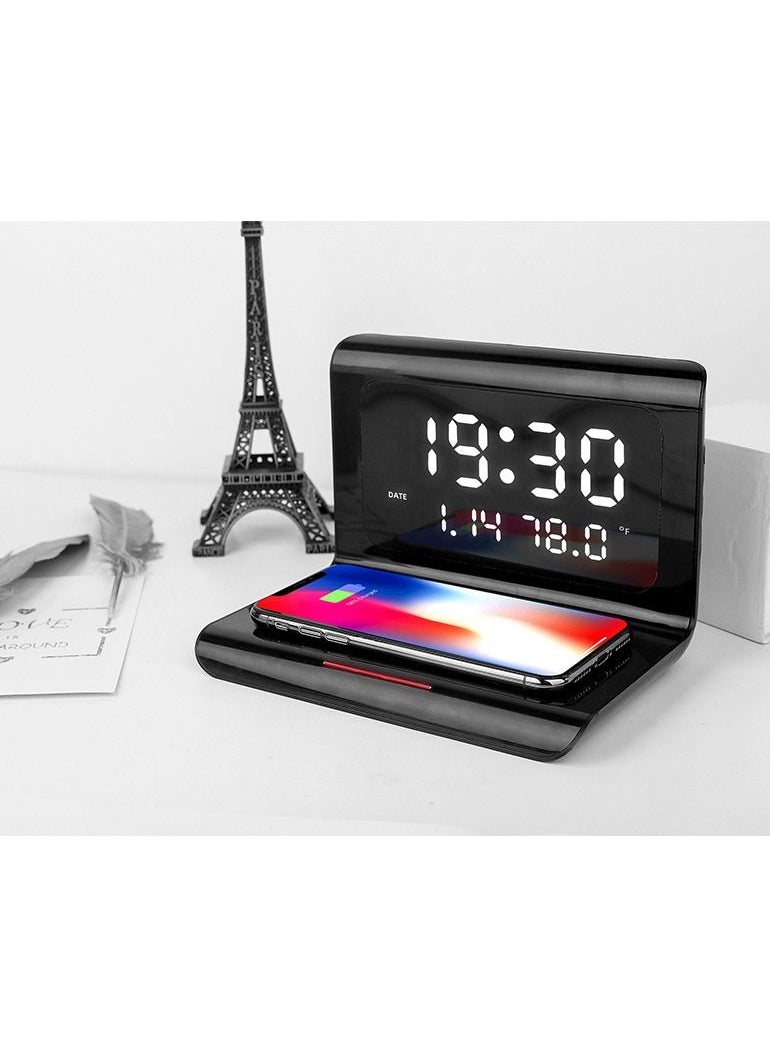 3-In-1 Multi-Function Alarm Clock With Mobile Phone Wireless Charging