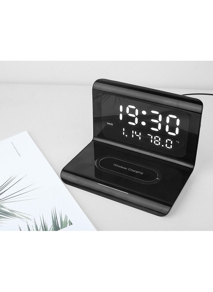 3-In-1 Multi-Function Alarm Clock With Mobile Phone Wireless Charging