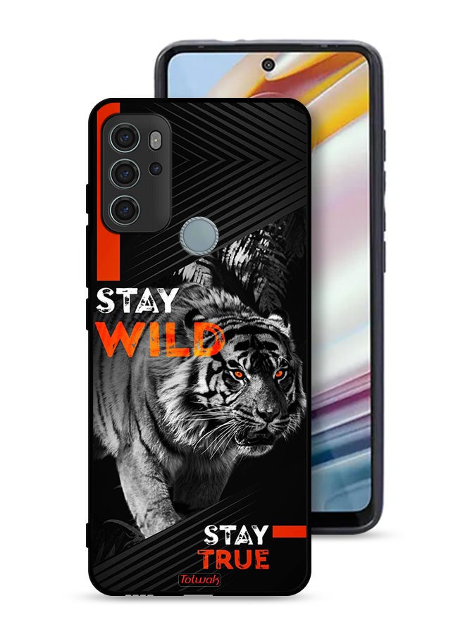 Tolwak Motorola Moto G60S Protective Case Cover Stay Wild Stay True  - Image 1