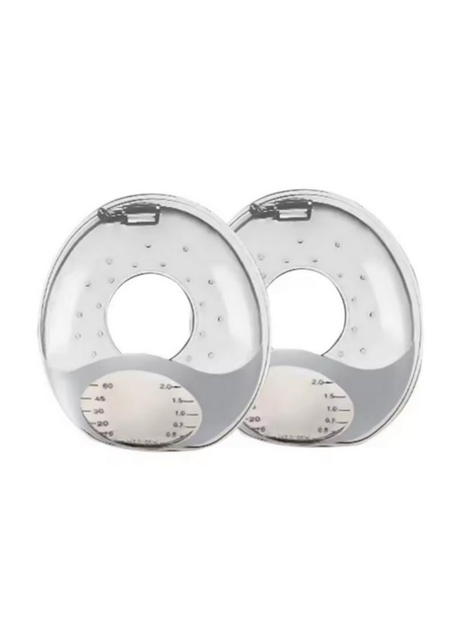 1 Pair Silicone Breast Milk Collector Wearable Nursing Cups Breastmilk Saver Letdown Catcher for Pumping Anti Spill Breast Pads Nipple Pain Protector Maternity Breastfeeding Reusable - Image 1