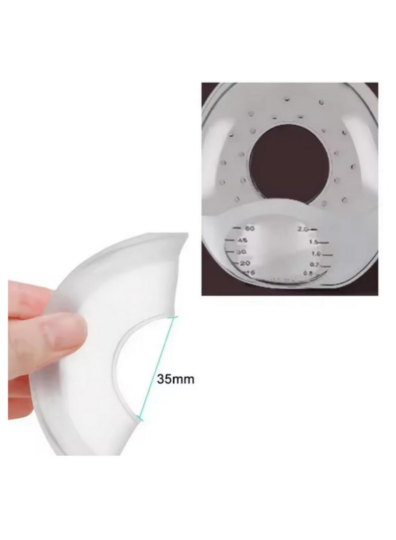 1 Pair Silicone Breast Milk Collector Wearable Nursing Cups Breastmilk Saver Letdown Catcher for Pumping Anti Spill Breast Pads Nipple Pain Protector Maternity Breastfeeding Reusable - Image 3