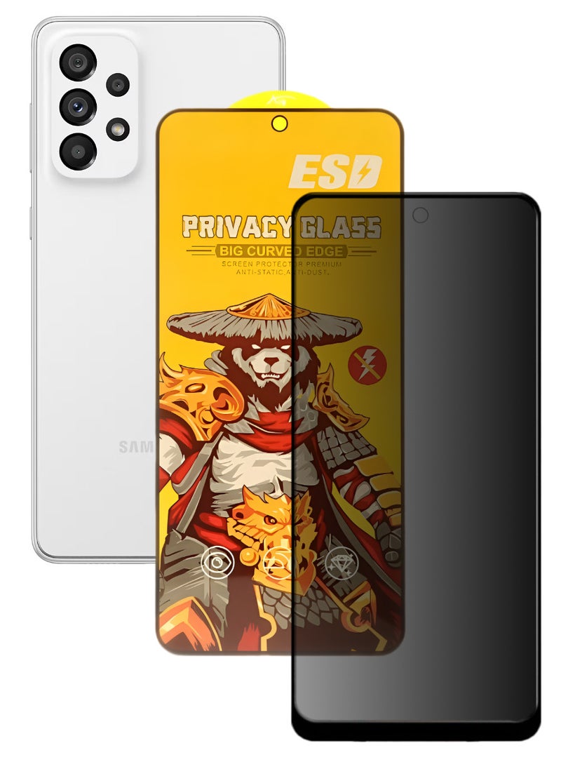 ESD Tempered Dustproof Privacy Glass Screen Protector Compatible For Samsung Galaxy A72 - Image 1