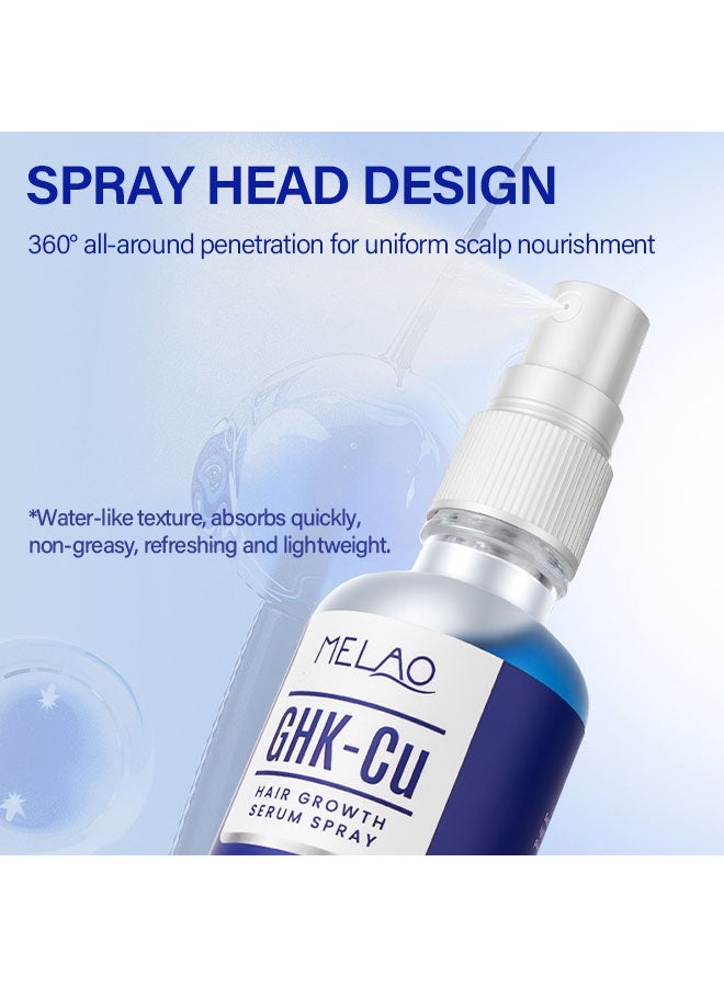 MELAO GHK-CU Hair Growth Serum Spray ，Activates Hair Follicles, Promotes Hair Growth, Strengthens Hair Roots, and Prevents Hair Loss; Suitable for Both Men and Women 50ml - Image 4