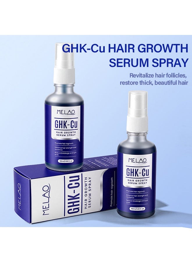 MELAO GHK-CU Hair Growth Serum Spray ，Activates Hair Follicles, Promotes Hair Growth, Strengthens Hair Roots, and Prevents Hair Loss; Suitable for Both Men and Women 50ml - Image 3