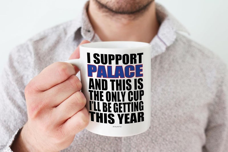 Stuff4 كوب مضحك لعيد الأب هدية كرة القدم لمشجعي كريستال بالاس - كوب فوتي أونلي - أكواب مز��ة هدية عيد ميلاد للابن والأب والأخ والعم والزميل والصديق وابن العم، 11 أونصة سيراميك آمن للغسالة أكواب قهوة وشاي - Image 4