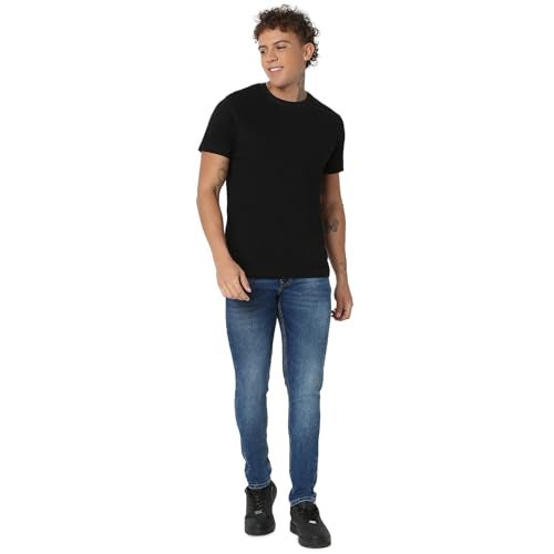 Spykar Men's Super Skinny Fit Low-Rise Casual Jeans Mid Blue - Image 2