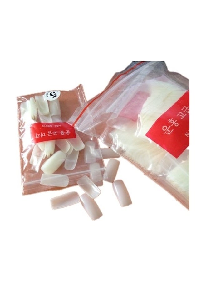 ORiTi 500-Piece False Nail Tips Set, Natural/Clear, Full Cover - Image 4
