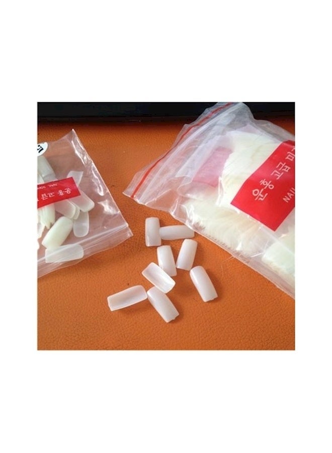 ORiTi 500-Piece False Nail Tips Set, Natural/Clear, Full Cover - Image 3