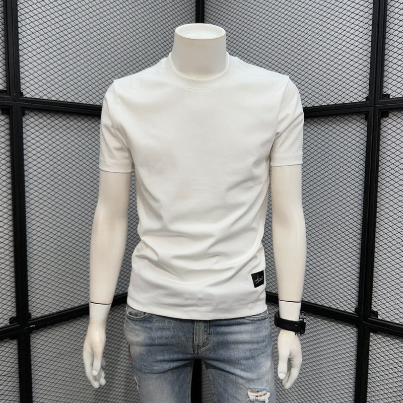 Summer trend simple and versatile short-sleeved T-shirt men's 2026 new casual round-neck half-sleeved fashionable T-shirt top - Image 2