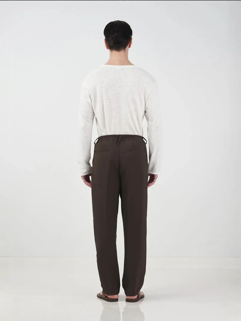 Giesto GIESTO Mid Waist Pleated Tailored Trousers