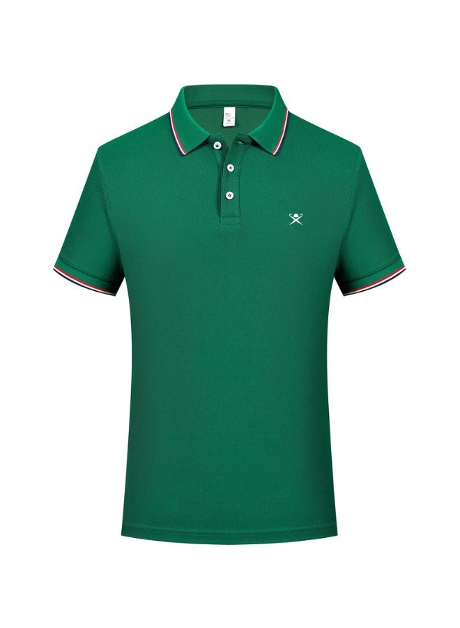 Hackett London Unisex pointed collar golf Polo shirt Simple LOGO printed breathable leisure sports short-sleeved shirt - Image 5