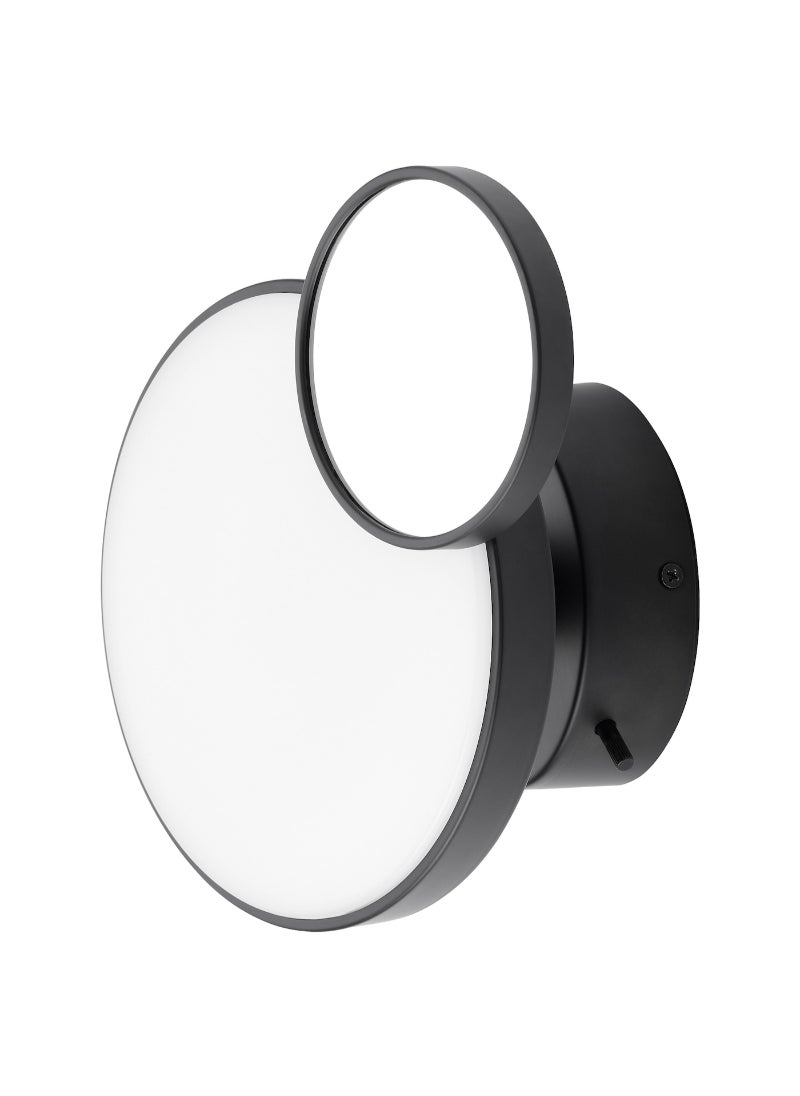 IKEA FRAKTA LED wall lamp with mirror - dimmable matt/black - 20 cm  - Image 1