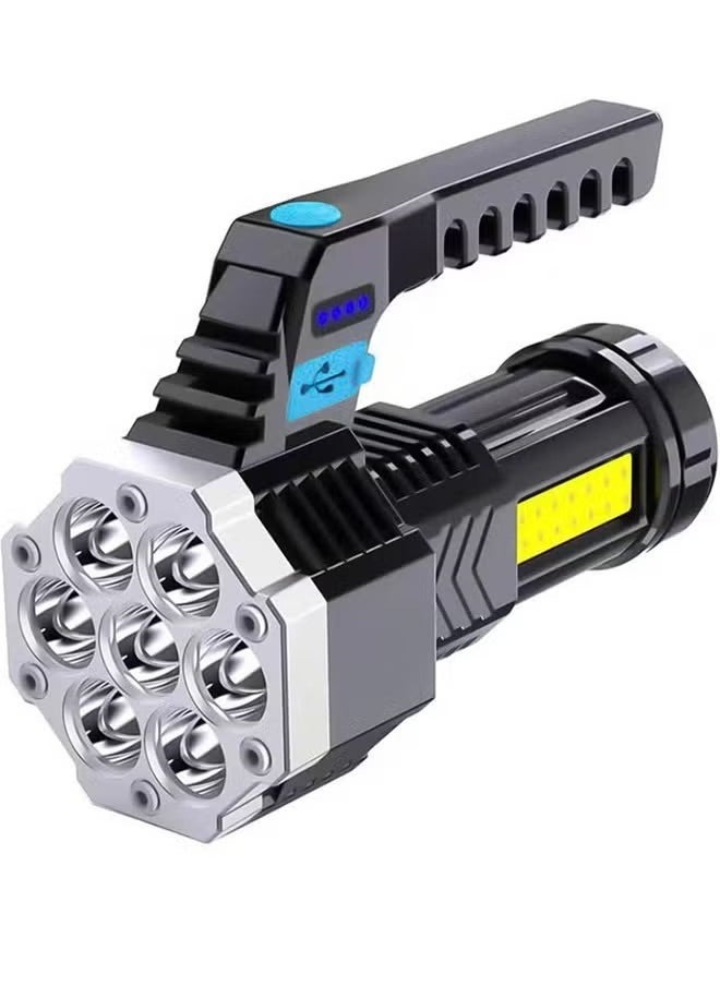 Happy Light - Rechargeable LED Flashlight with Cob Side Light Super Bright Flashlight Battery Powerd Waterproof Handheld Flashlights - Image 1