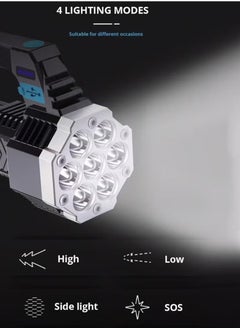 هابي لايت مصباح يدوي LED قابل للشحن مع ضوء جانبي من نوع COB، يوفر إضاءة ساطعة، يعمل بالبطارية، مقاوم للماء، يمكن حمله باليد.  - Image 3