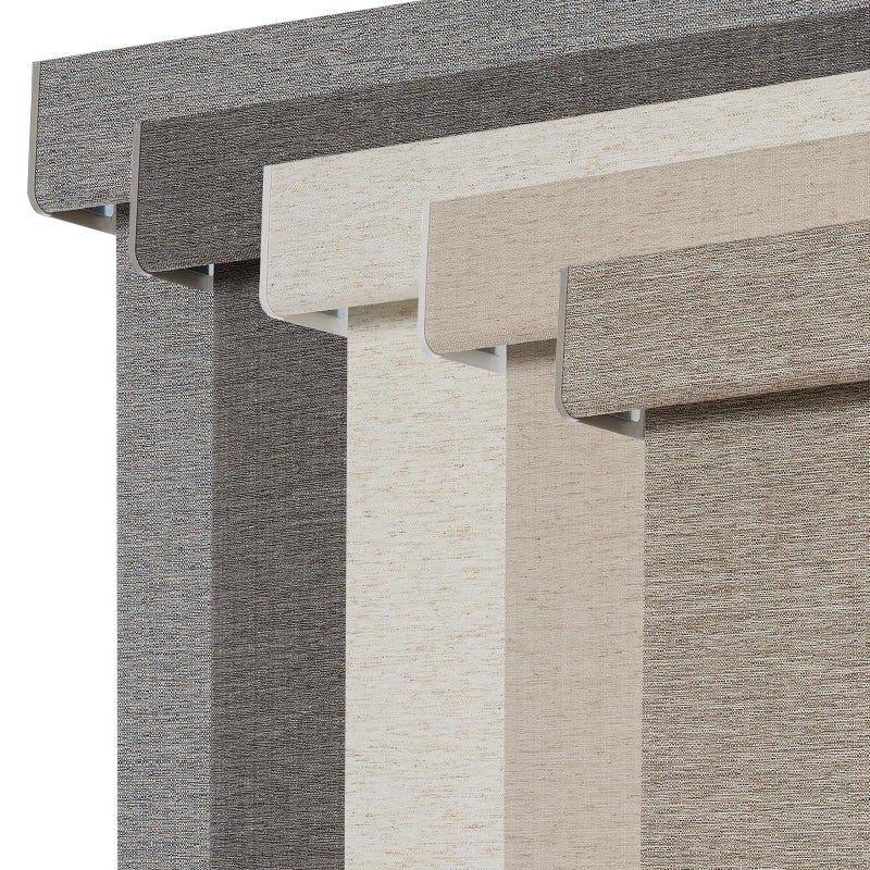 Persilux Blackout Roller Shades for Window Blinds,Cordless,Linen Fabric,Thermal Insulated Fabric UV Protection Shades for Home,Office,Bedroom,Door,Blackout-Light Brown,22 1/2" W X 72" H - Image 1