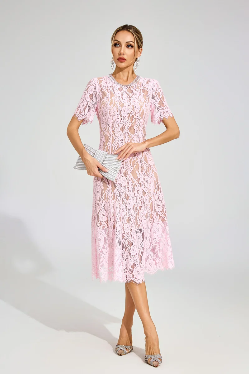 Catchall  Tate Cut Out Lace Midi Dress for Women | Best Price UAE