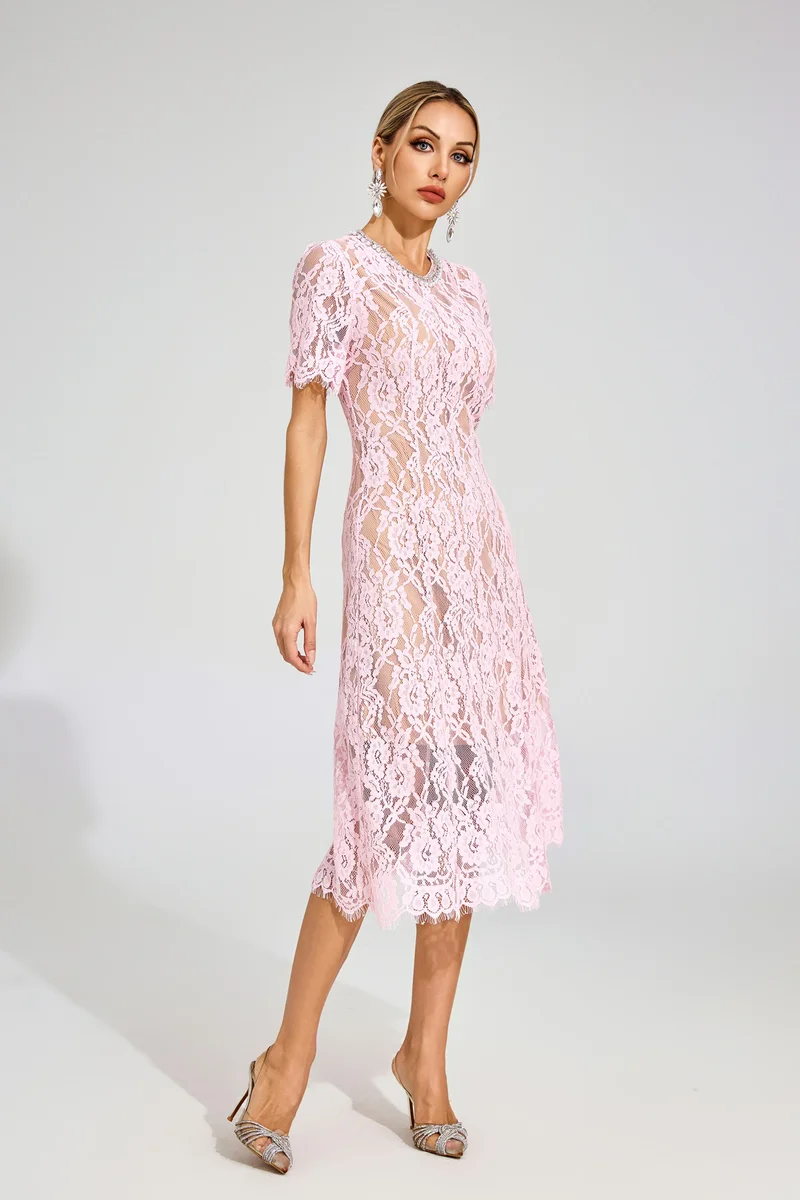 Catchall  Tate Cut Out Lace Midi Dress for Women | Best Price UAE