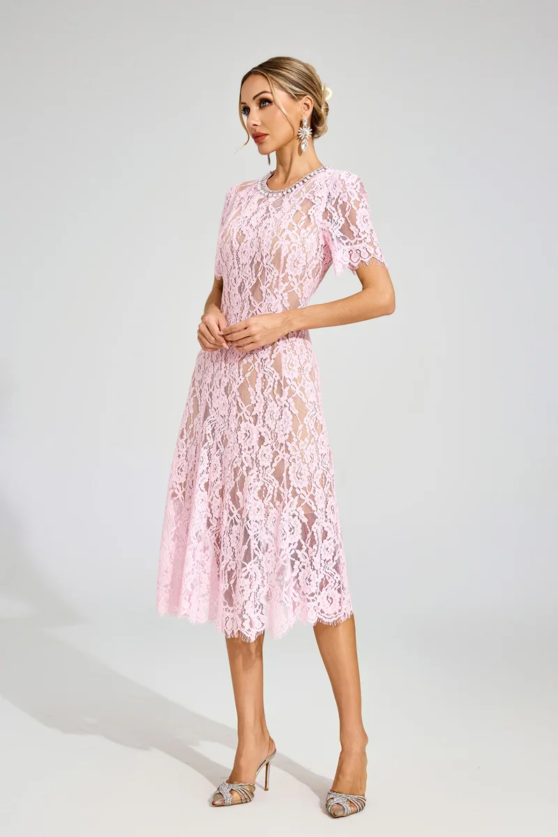 Catchall  Tate Cut Out Lace Midi Dress for Women | Best Price UAE