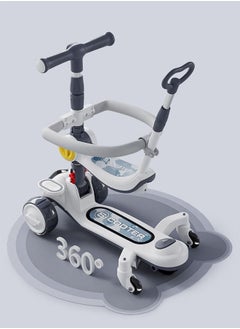 Beauenty 3 in 1 Scooter for Kids Adjustable Height Handlebars and Removable Seat with Push Handle Anti-Slip Deck Flashing Wheel Lights for Kids 2-12 Year Old  - Image 2