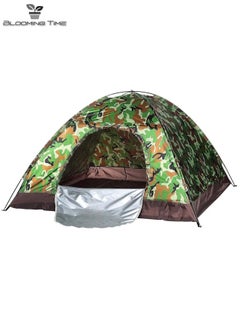 BLOOMING TIME Camouflage 2-Person Tent, Outdoor Camping, Windproof, Rainproof, Sunscreen  - Image 1