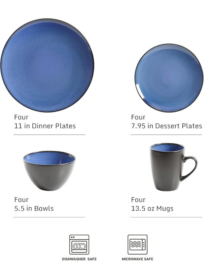 Gibson Elite Soho Lounge Round Reactive Glaze Stoneware Dinnerware Set - Image 2