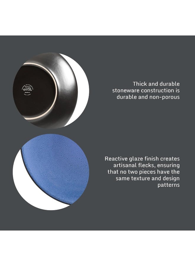 Gibson Elite Soho Lounge Round Reactive Glaze Stoneware Dinnerware Set - Image 4