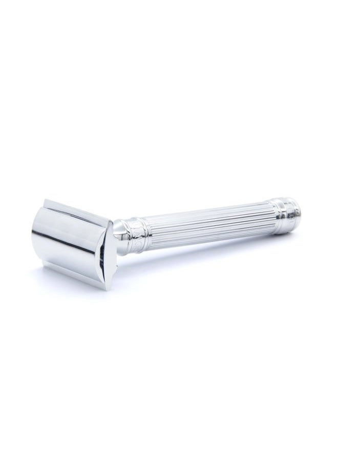 Edwin Jagger Chrome Lined Double Edge Razor - Long Handle  - Image 5