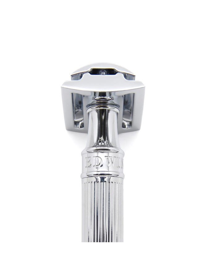 Edwin Jagger Chrome Lined Double Edge Razor - Long Handle  - Image 2