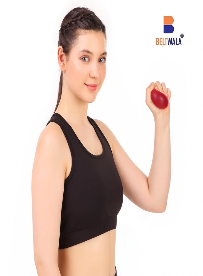 beltwala كرة تمارين جل مضادة للانفجار من بيلتوالا - كرة يوغا - كرة لتخفيف التوتر لتقوية قبضة اليد / تمرين - 75 سم - مقاس عالمي (أحمر) - Image 5