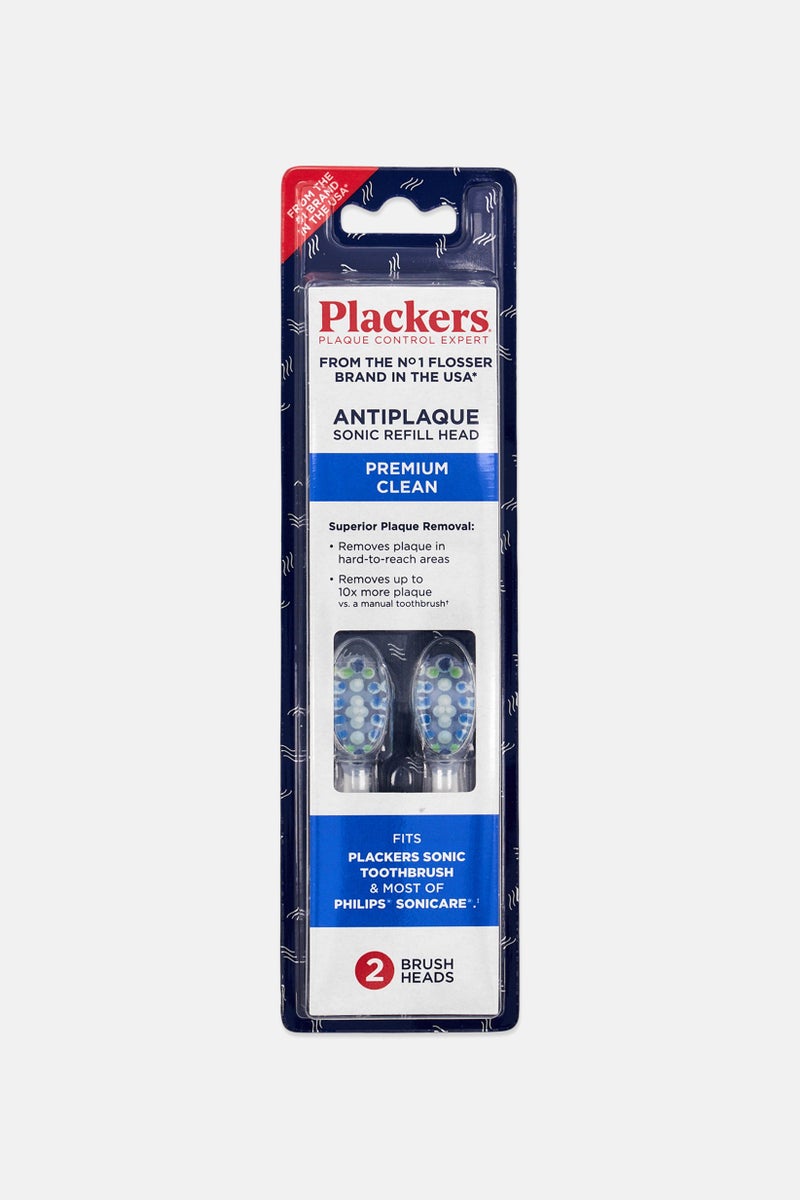 Plackers Antiplaque 2 Pieces Sonic Refill Head - Image 1