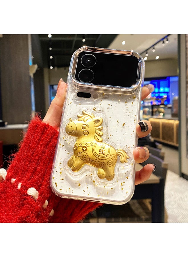 Gurrs New Year Limited Edition Xiaomi 17 Pro Case Transparent Full-cover Ultra-thin Shockproof Creative Chinese Style Gold Foil Money Luck Uni
