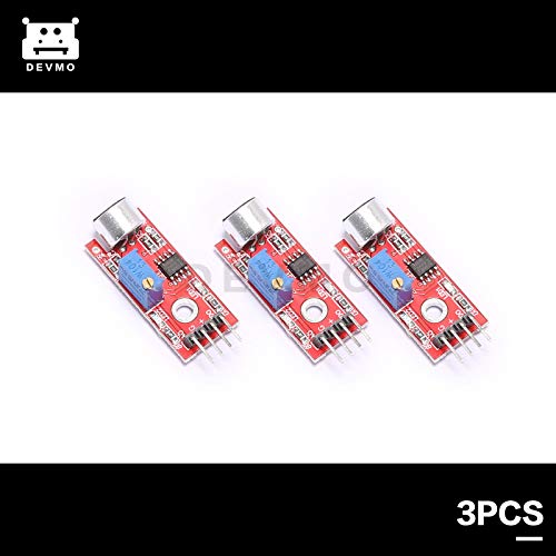 DEVMO 3PCS Mic Microphone Sensor High Sensitivity Sound Detection Module Compatible with A-rduino PIC AVR - Image 2