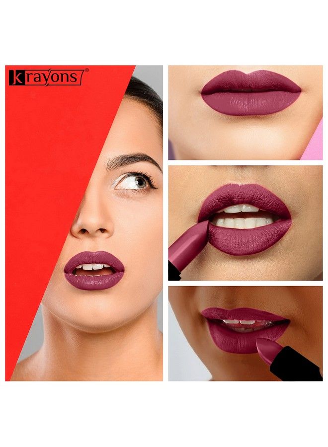 krayons Cute Pop Matte Lipstick Waterproof Longlasting 3.5Gm Each (Pack Of 3) - Image 5