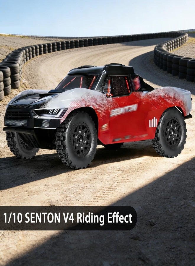 LRFHL 1/10 RC Short Course Truck Tires Pre-Glued RC Off-Road Short Truck with 12mm 14mm 17mm Hex for 1/8 1/10 Traxxas Slash 2WD Axial Losi Redcat Arrma Senton RC Off-Road Short Truck (4PCS) - Image 2