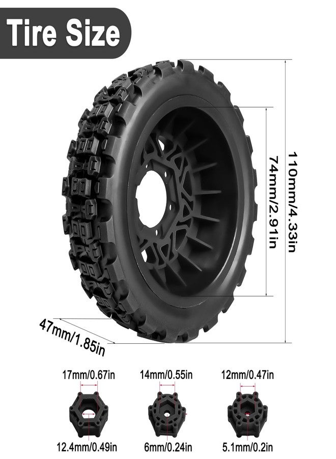 LRFHL 1/10 RC Short Course Truck Tires Pre-Glued RC Off-Road Short Truck with 12mm 14mm 17mm Hex for 1/8 1/10 Traxxas Slash 2WD Axial Losi Redcat Arrma Senton RC Off-Road Short Truck (4PCS) - Image 4
