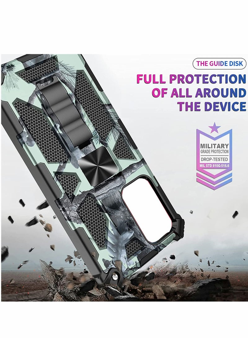 SYOSI Case for Samsung A13 5G/4G Heavy Duty Shockproof Protection Military Grade Camouflage Built-in Magnetic Kickstand Stand Cover Galaxy Green - Image 5