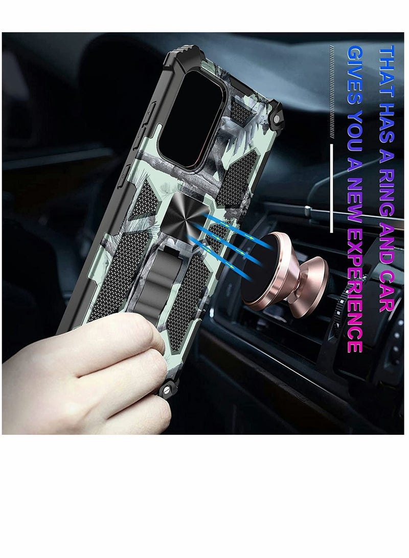 SYOSI Case for Samsung A13 5G/4G Heavy Duty Shockproof Protection Military Grade Camouflage Built-in Magnetic Kickstand Stand Cover Galaxy Green - Image 3