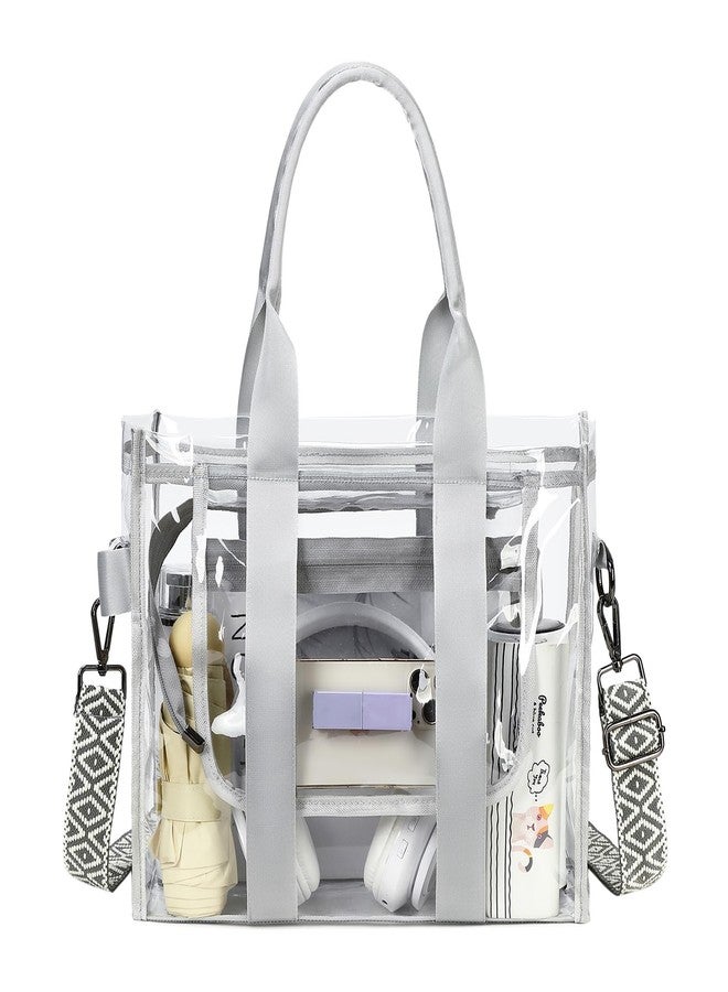 getgto Clear Bags for Women Clear Tote Bag, Clear Crossbody Bag, Stadium Approved Clear Purse for Sports Events, Concert & Work - Image 1