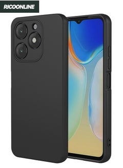 RICOONLINE ITEL A70 Cover, Silicone Protective Phone Case for ITEL A70 4G, Slim Thin Full Body Protect Soft Shockproof Cover for ITEL A70 4G, Black  - Image 1
