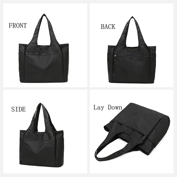 Voroly Tote Bag Women Casual Handbag Shoulder Bag Purses with Zipper and Pockets for Work School Gym Travel Shopping - Image 1