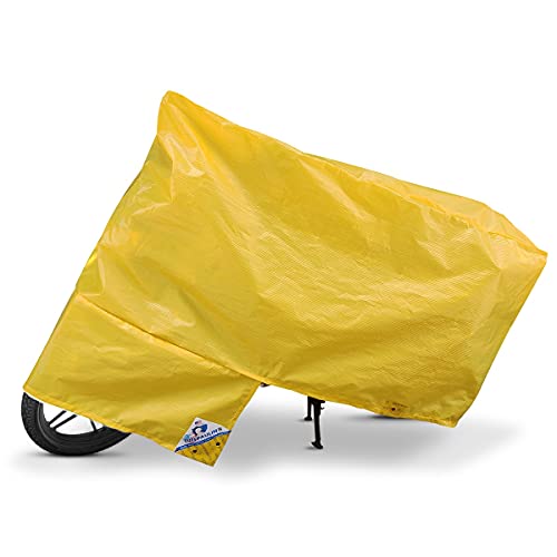 TUFFPAULIN Bike Cover, Standard Size, Yellow, UV Protection & Water Resistant Dustproof Plastic Bike Body Cover for Two Wheeler, Scooter, Motor Cycle with Carry Bag-1 No. - Image 1