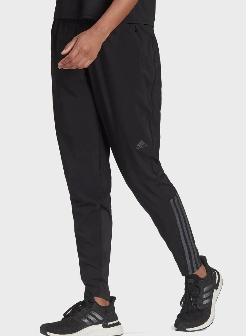 adidas بنطلون رياضي نسائي أسود مقاس