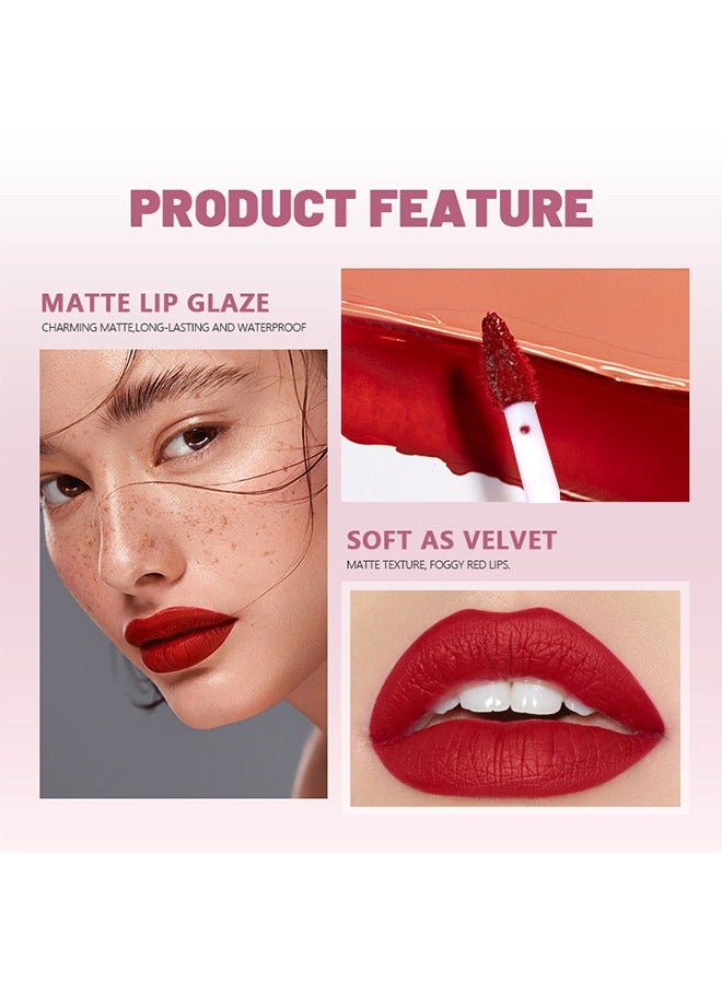 سمادو أحمر الشفاه السائل غير اللامع ، له ملمس منعش ، سهل التلوين ، لا يلمس الكوب ، له تأثير ترطيب طويل الأمد ، مع تأثير ملء الشفاه غير اللامع (# 13) - Image 3