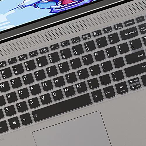 Saco Silicone Skin Keyboard Cover Compatible for Lenovo IdeaPad Slim 3 15.6 Inch Thin & Light Laptop 82H802FHIN 82H803GTIN 82RK0085IN 82H802XTIN 82RK006DIN - Launch Year 2022 - Black - Image 3