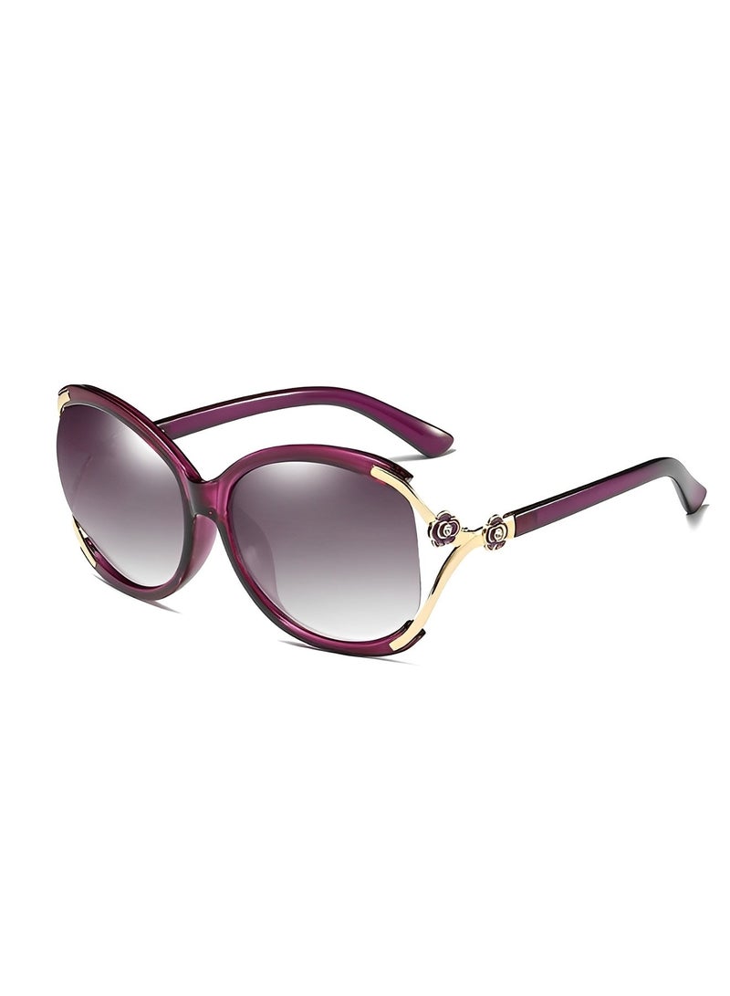 REOCLE Women's Polarized Sunglasses with Classic Retro Style & UV Protection & Flower Pattern Eyewear Round Sunglasses Trendy Sunglasses - Image 4