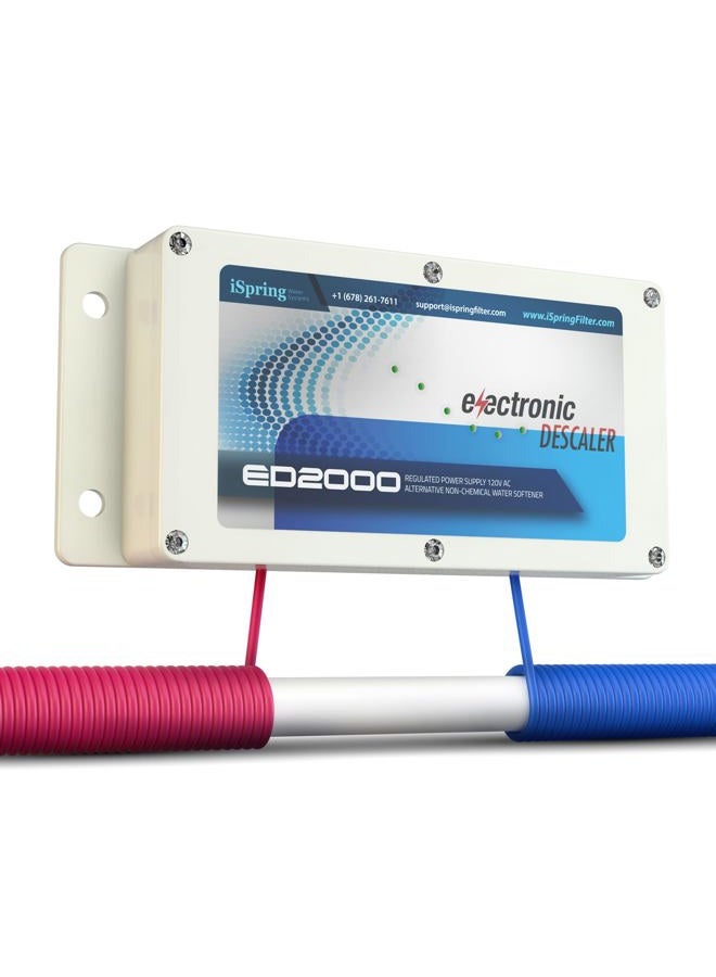 iSpring ED2000 Whole House Electronic Descaler Water Conditioner, Alternative Water Softener - Image 1