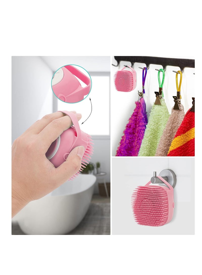 Loquat Pet Shampoo Brush, Silicone Massage Rubber Bath Comb With Shampoo Storage For Dog  Cat Grooming Tool - Image 5