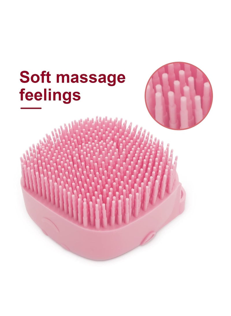 Loquat Pet Shampoo Brush, Silicone Massage Rubber Bath Comb With Shampoo Storage For Dog  Cat Grooming Tool - Image 4